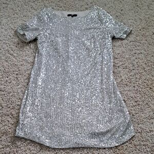 Silver Sequin Women's Dress